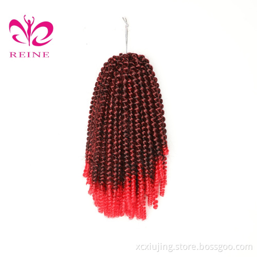 REINE 3 pcs 8" ombre 8' 110g wholesale Braiding hair Senegalese  twist braiding hair Spring Twist crochet hair extension